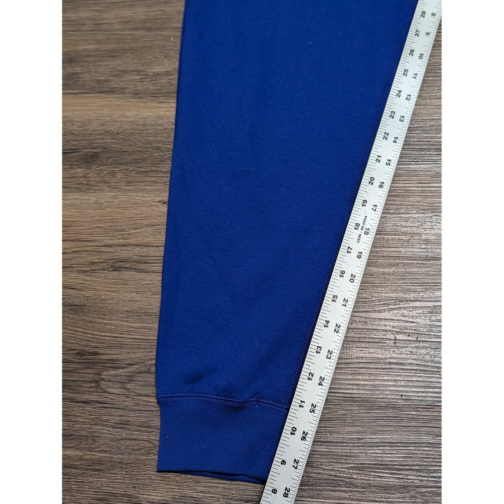 Polo Ralph Lauren Script Logo Fleece Jogger Sweatpants Mens Large Royal Blue Red - Picture 2 of 7